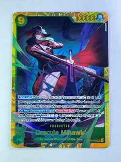 2026 One Piece The Azure Sea's Seven Dracule Mihawk Gold SEC Alt Art #OP14-119 - Image 3