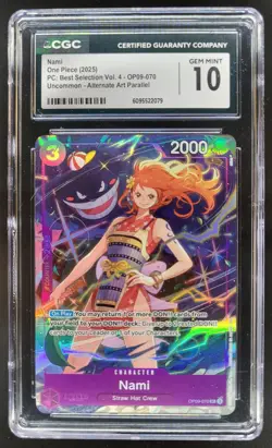 2025 ONE PIECE CCG NAMI ALTERNATE ART OP09-070 CGC 10 B PT - Image 1