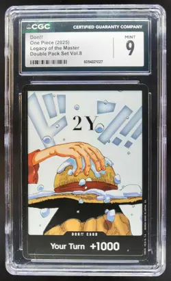 2025 ONE PIECE CCG DON!! LEGACY OF THE MASTER DOUBLE PACK CGC 9 A PT - Image 1