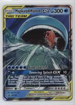 Magikarp & Wailord GX Pokemon Sun & Moon Black Star Promo #SM166 - Image 1