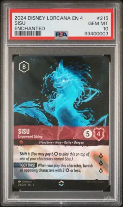 2024 DISNEY LORCANA URSULA'S RETURN ENCHANTED SISU EMPOWERED SIBLING PSA 10 - Image 1
