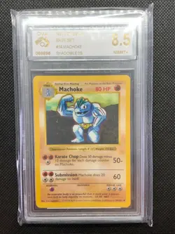 CGA 8.5 Machoke Shadowless Base Set - 34/102 Pokemon Card [1999] - Image 1