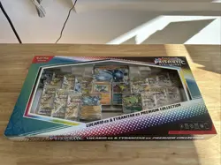 Pokemon TCG Prismatic Evolutions Lucario ex and Tyranitar ex Premium Collection - Image 1