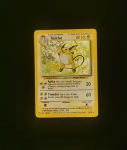 Raichu Holo Rare 14/102 Base Set WOTC 1999 Vintage Pokemon Card LP/MP Condition - Image 5