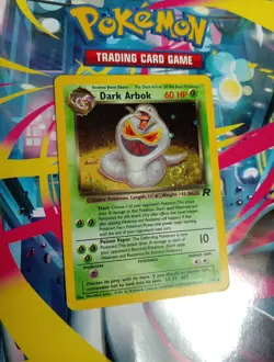 Pokemon Dark Arbok Holo Rare Card 2/82 Team Rocket 1999 WOTC TCG Vintage - Image 1