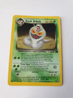 Pokemon Dark Arbok Holo Rare Card 2/82 Team Rocket 1999 WOTC TCG Vintage. - Image 1