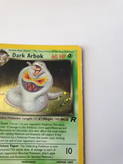 Pokemon Dark Arbok Holo Rare Card 2/82 Team Rocket 1999 WOTC TCG Vintage. - Image 3