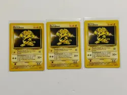 LOT OF 3 CARDS ELECTABUZZ 20/102 RARE POKEMON BASE SET UNLIMITED - LP LIGHT PLAY - Image 1