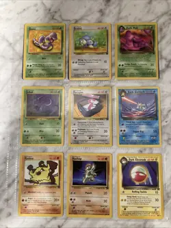 Pokemon Lot of 12 Cards Vintage Team Rocket Set Non-Holo Moderately Played - Image 1