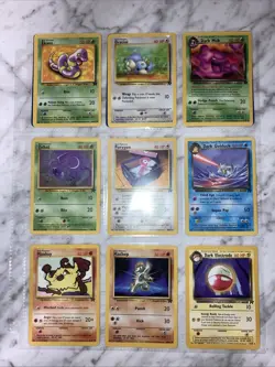 Pokemon Lot of 12 Cards Vintage Team Rocket Set Non-Holo Moderately Played - Image 2