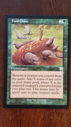 Food Chain Mercadian Masques EX/LP #246 MTG Magic the Gathering Rare Green - Image 1