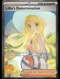 Pokemon Cards Lillie's Determination 184/132 Mega Evolution LP - Image 1