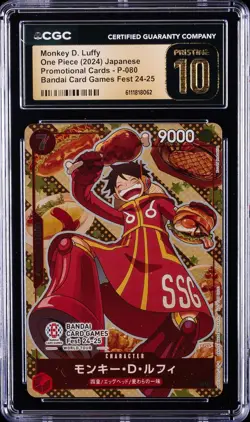 2024 ONE PIECE JPN BANDAI CARD GAMES FEST 24-25 MONKEY D. LUFFY CGC 10 PRISTINE - Image 1