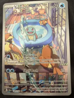Pokemon TCG - Squirtle 148/142 - Stellar Crown Illustration Rare Card - Image 3