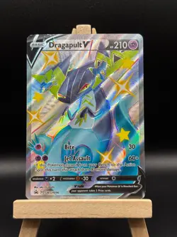Shiny Holo Rare Dragapult V #SWSH096 Pokemon SWSH: Sword & Shield Promo Card MP - Image 1