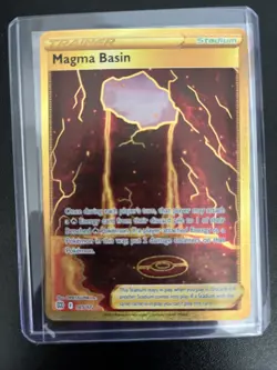 Pokemon TCG Magma Basin Brilliant Stars Holo Card 185/172 Secret Rare - Image 1