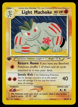 Pokemon Card - Light Machoke Neo Destiny 49/105 Uncommon 1st Edition - Image 1