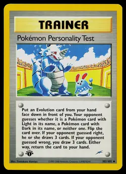 Pokemon Card - Pokemon Personality Test Neo Destiny 102/105 Uncommon 1st Edition - Image 1