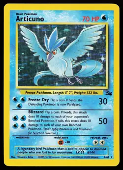 Articuno 2/62 Holo Rare Fossil Pokemon Card - Image 1