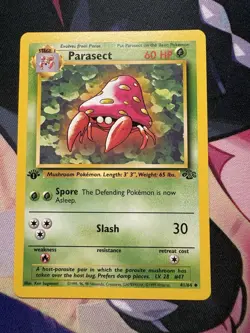 Pokemon TCG Parasect Base Jungle Set, 1st Edition Uncommon Card 41/64 - Image 1