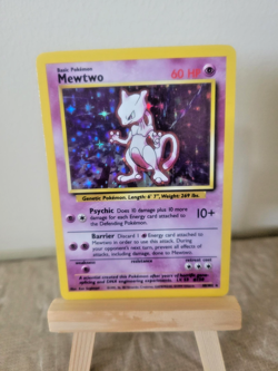 Vintage Pokemon 1999 Base Set - RARE HOLO/Foil Card - Mewtwo (10/102) LP+ - Image 1