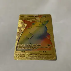 Pikachu VMAX 044/185 Rainbow HP310 Gold Foil Fan Art Display Card - NM - Image 1