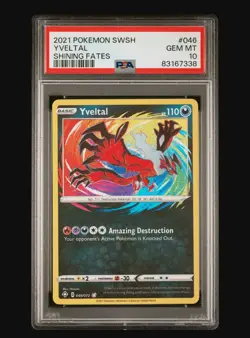 Pokemon Yveltal 046/072 Shining Fates PSA 10 Amazing Rare - Image 1