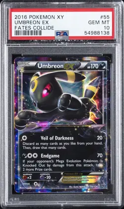 2016 POKEMON XY FATES COLLIDE #55 UMBREON EX PSA 10 - Image 1