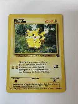 1st Edition Pikachu 60/64 - Jungle Set Non Holo Pokemon Card - Image 1