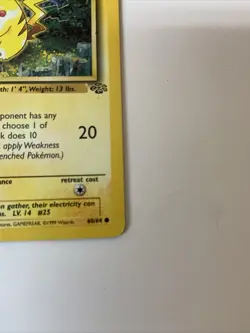 1st Edition Pikachu 60/64 - Jungle Set Non Holo Pokemon Card - Image 3