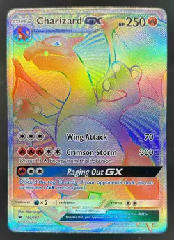 2017 Pokemon Sun & Moon Burning Shadows Charizard GX #150/147 - Image 1