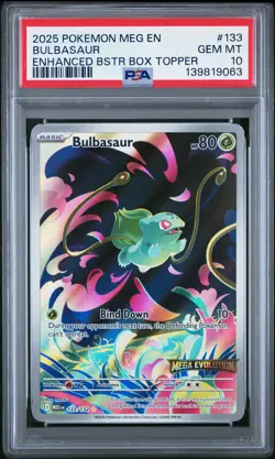 2025 POKEMON MEG EN-MEGA EVOLUTION ENHANCED BOOSTER BOX TOPPER BULBASAUR PSA 10 - Image 1