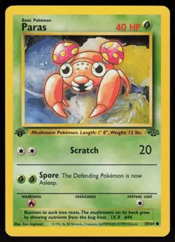 Paras 59/64 Common Jungle 1st Edition Pokemon - Image 1