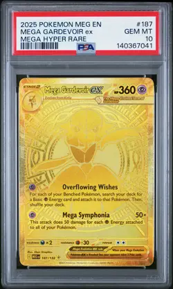 2025 POKEMON MEG EN-MEGA EVOLUTION MEGA HYPER RARE #187 MEGA GARDEVOIR EX PSA 10 - Image 1