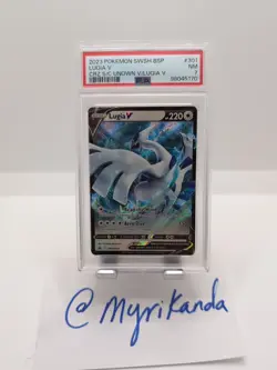 2023 POKEMON SWSH BLACK STAR PROMO #301 LUGIA V PSA 7 - Image 2