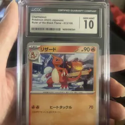 CGC Pristine 10 Charmeleon 013/108 Japanese Ruler Of The Black Flame Pokemon - Image 1
