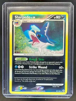 2007 Pokemon Diamond & Pearl Secret Wonders Sharpedo Reverse Holo #37/132 - Image 1
