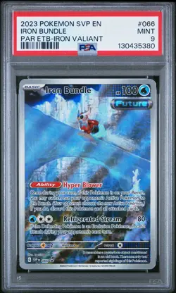 2023 POKEMON SVP EN-SV BLACK STAR PROMO #066 IRON BUNDLE PSA 9 - Image 1