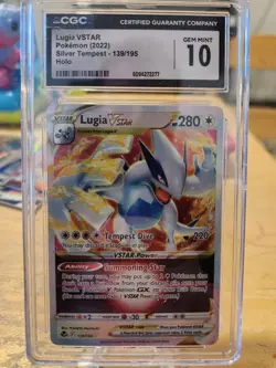 2022 Pokemon Lugia VSTAR - SWSH12: Silver Tempest 139/195 CGC 10! - Image 1