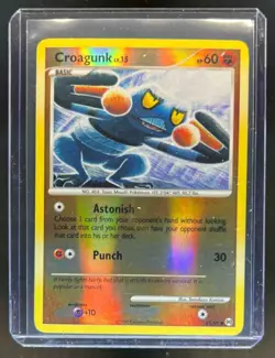 2009 Pokemon Platinum Arceus Croagunk Reverse Holo #61/99 - Image 1