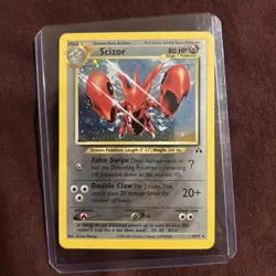 Pokemon TCG Scizor Neo Discovery 10/75 Holo Unlimited Rare Card - Image 1
