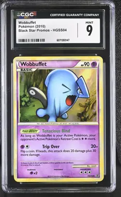 CGC 9 MINT Wobbuffet 2010 Black Star Promos HGSS04 Holo Pokemon Card - Image 1