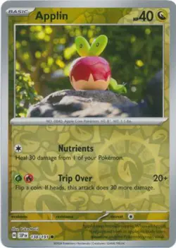 APPLIN 138/191 SURGING SPARKS POKEMON (REVERSE HOLO, NM) - Image 1