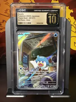 CGC Pristine 10 Quaxly 081/073 AR Art Rare Triple Beat sv1a Pokemon Card - Image 1