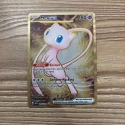 Pokemon Mew EX Gold Metal Card NM 205/165 Scarlet & Violet 151 Series - Image 1