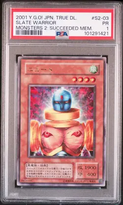 2001 YU-GI-OH! JPN TRUE DUEL MONSTERS 2: SUCCEEDED MEMORIES SLATE WARRIOR PSA 1 - Image 1