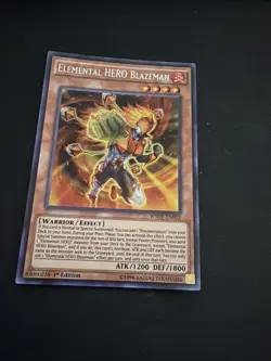 Elemental HERO Blazeman WSUP-EN032 World Superstars 1st Edition - Image 3