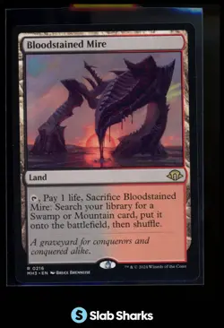 2024 MAGIC: THE GATHERING MODERN HORIZONS 3 #0216 BLOODSTAINED MIRE RARE - Image 1