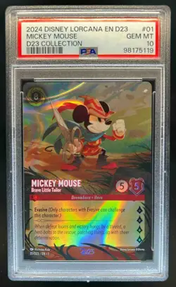 2023 Disney Lorcana Mickey Mouse - Brave Little Tailor Promos #01/D23 PSA 10 - Image 1