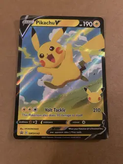 Pikachu V SWSH143 Promo Sword & Shield Pokemon TCG - Image 1